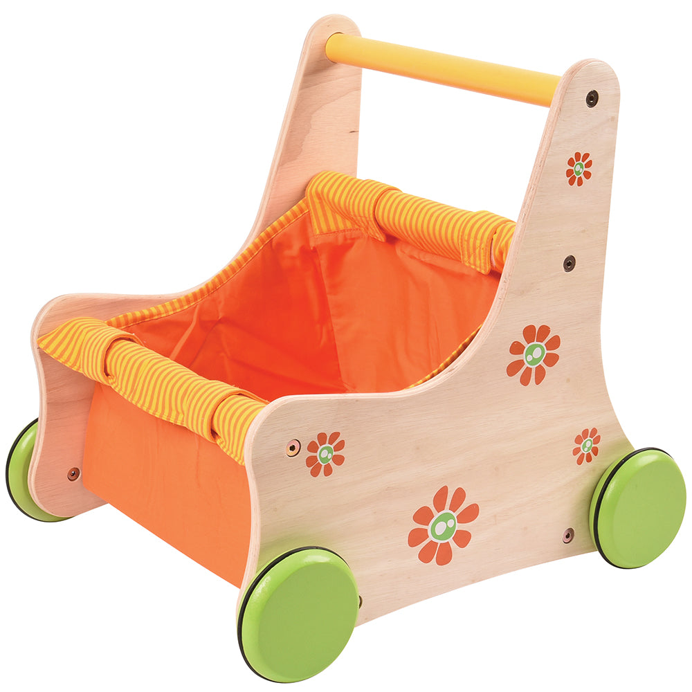 Beginner's Wooden Push Buggy with Safe Storage for Ages 12 Months+