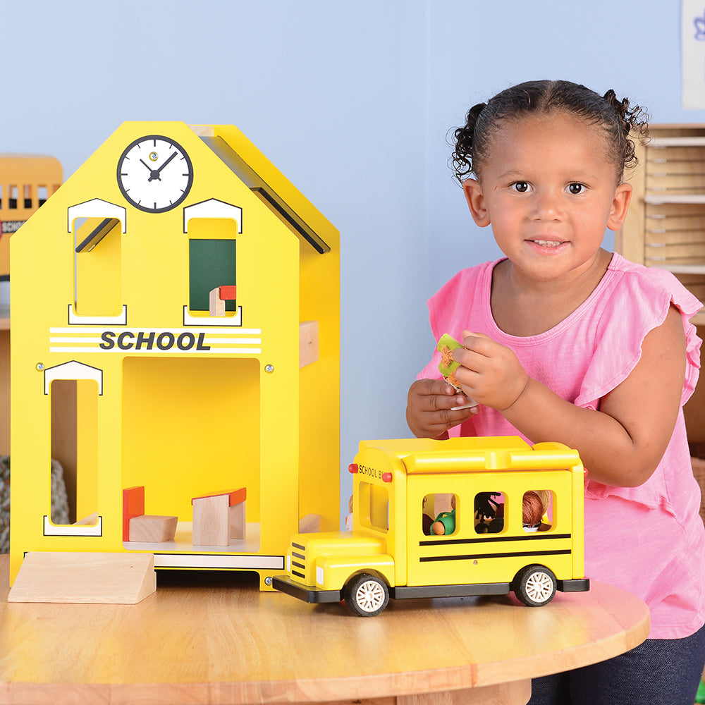 Pretend Play Fun with Let's Play School Wooden Playset