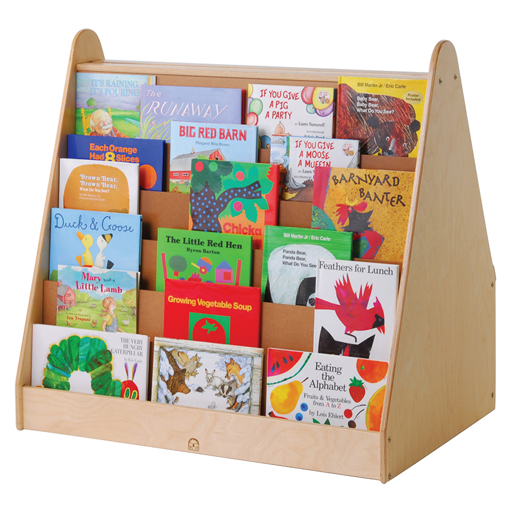 Baltic Birch 4-in-1 Reading & Learning Center | Book Storage and Write & Wipe Board