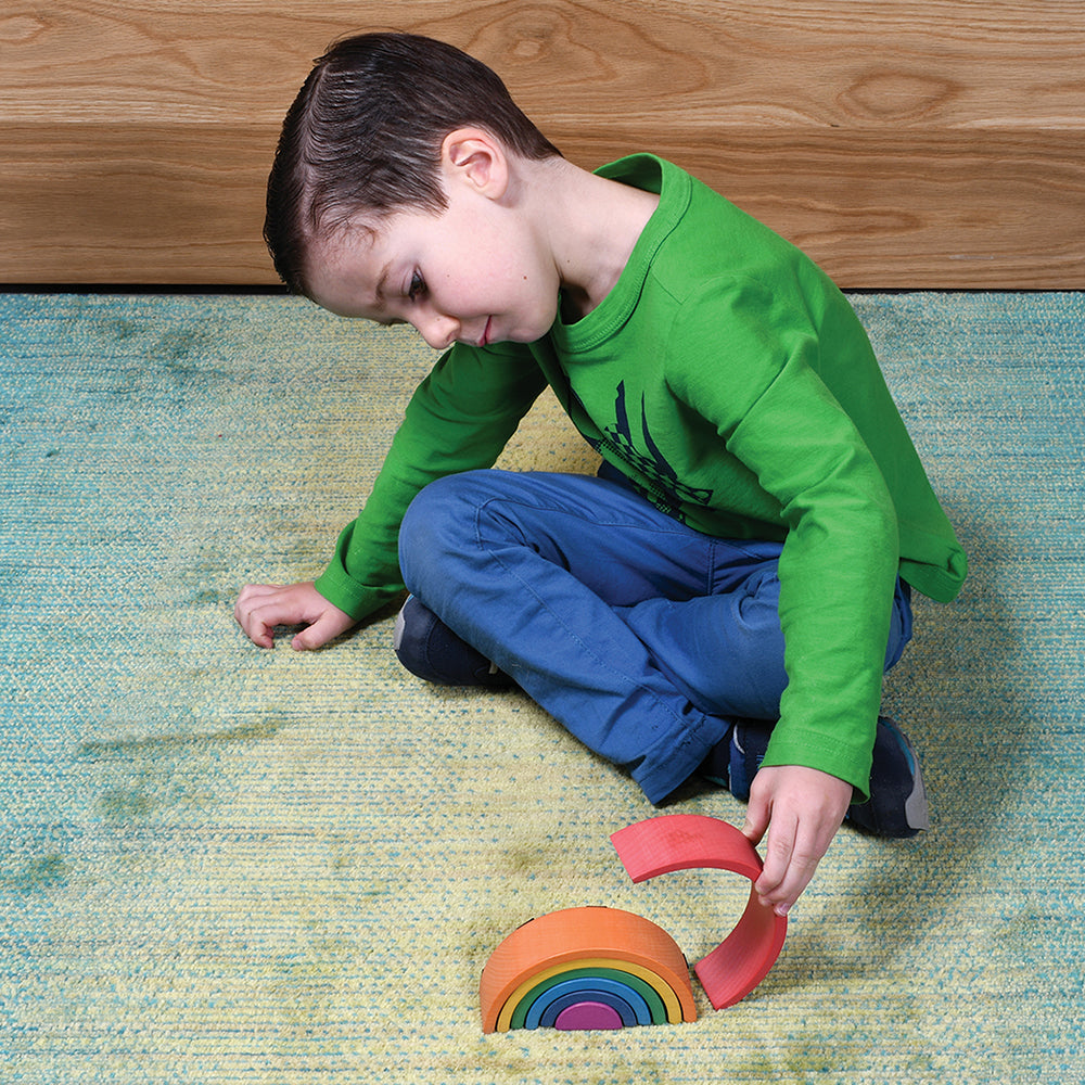Learning About Size Differences with Wooden Rainbow Architect Arches