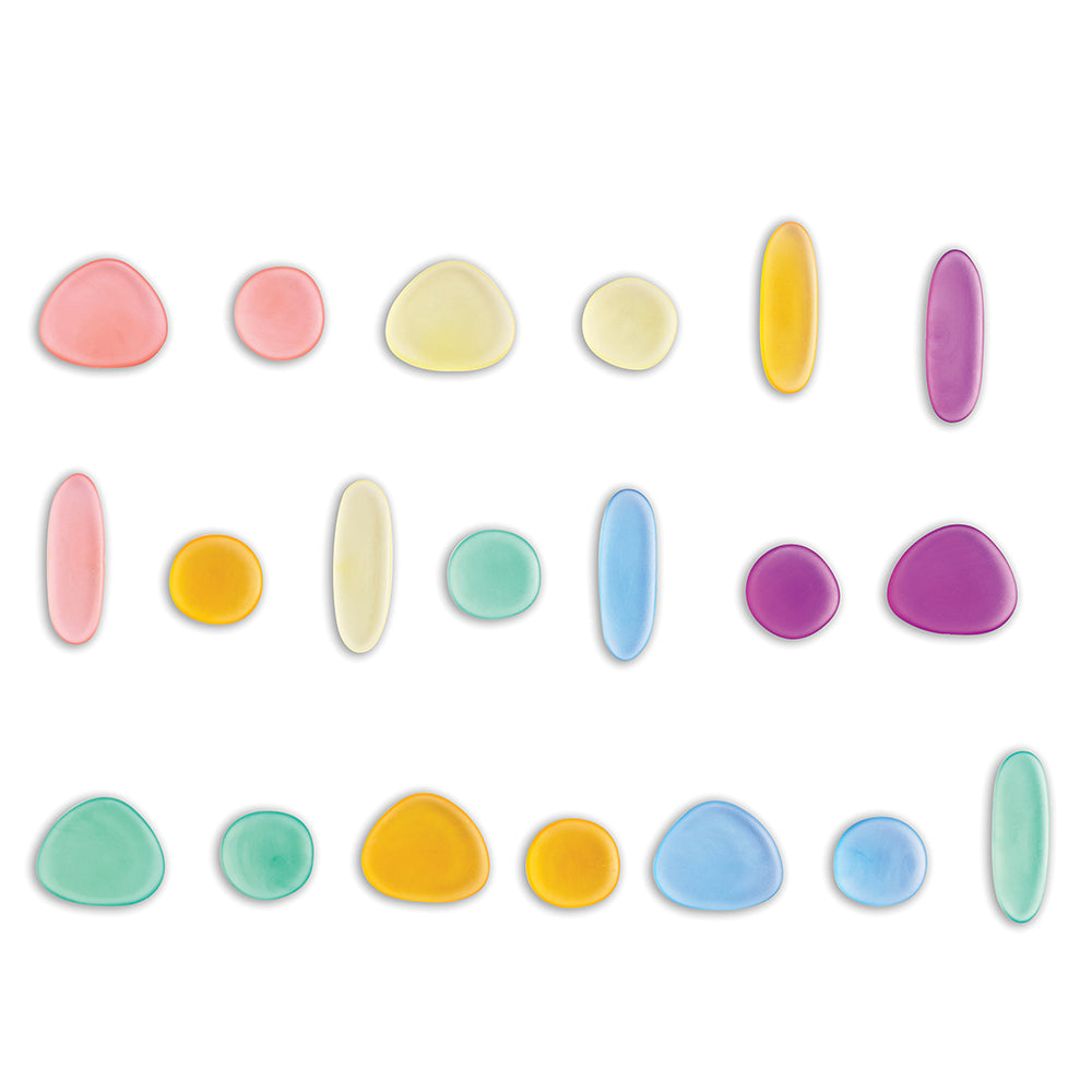 Translucent Rainbow Pebbles in 6 Colors