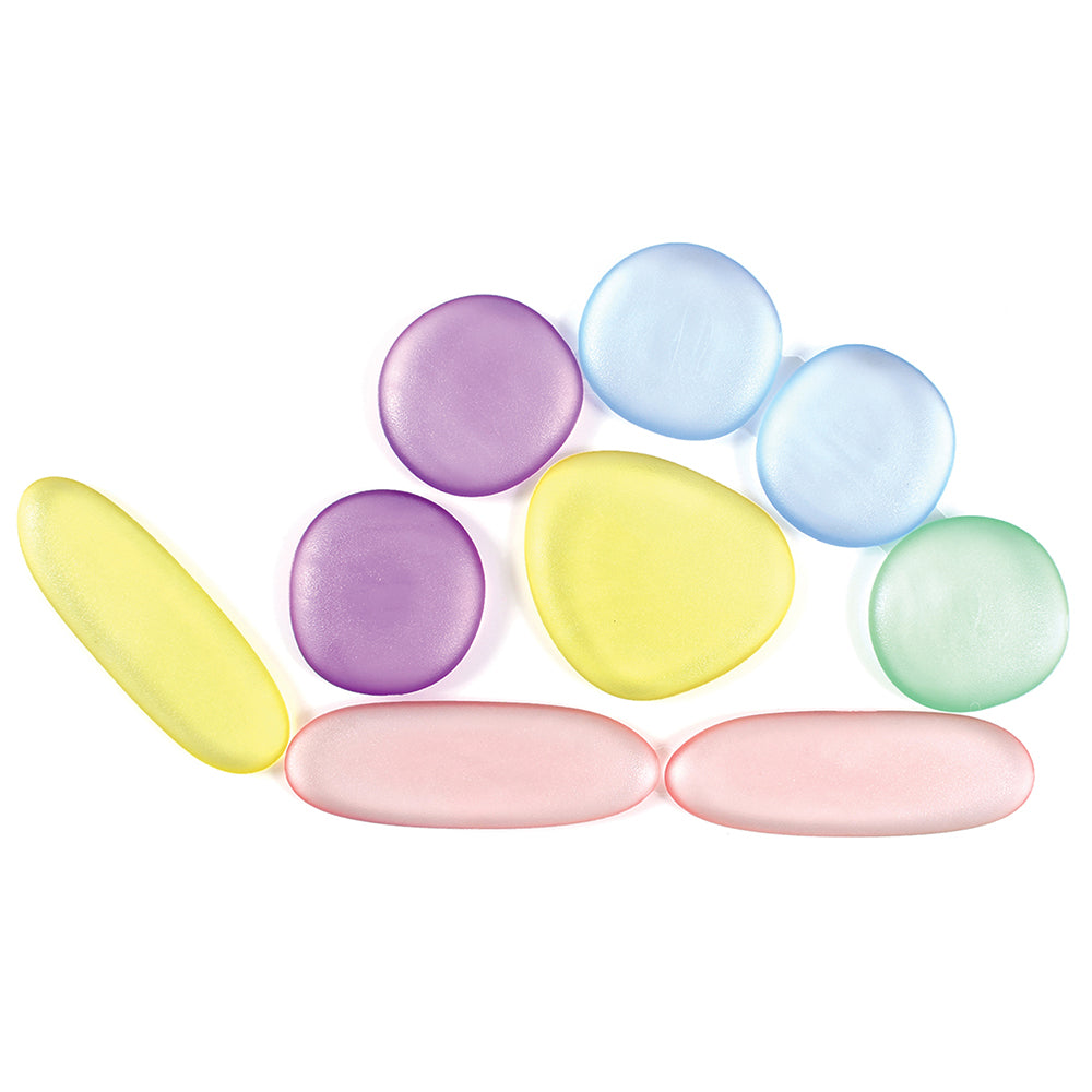 Translucent Rainbow Pebbles in 3 Different Shapes