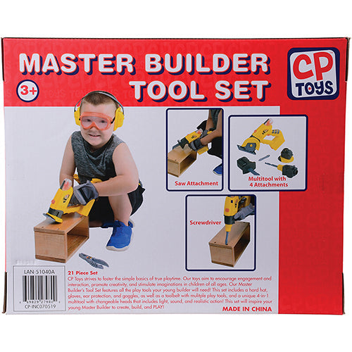 Back View of Master Builder's Tool Set Packaging