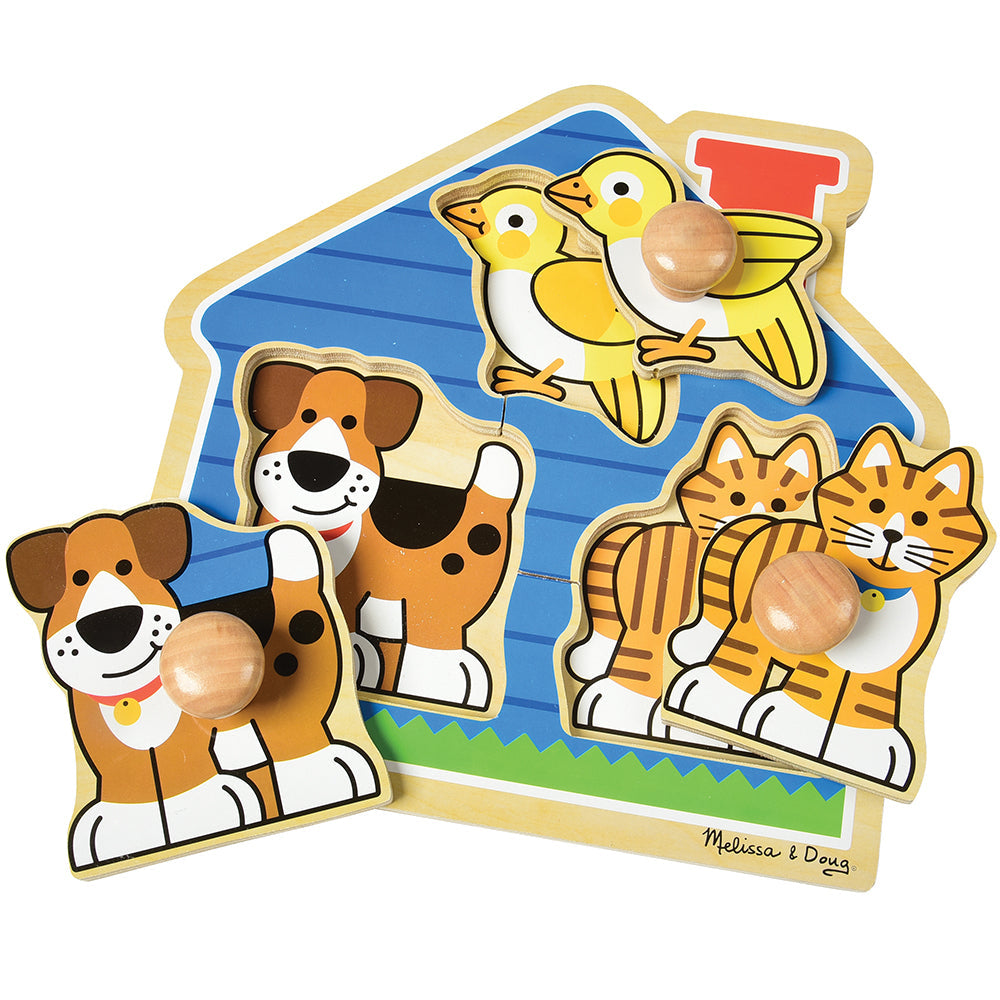 Melissa & Doug® Beginner House Pets Knobbed Puzzle - 3 PC