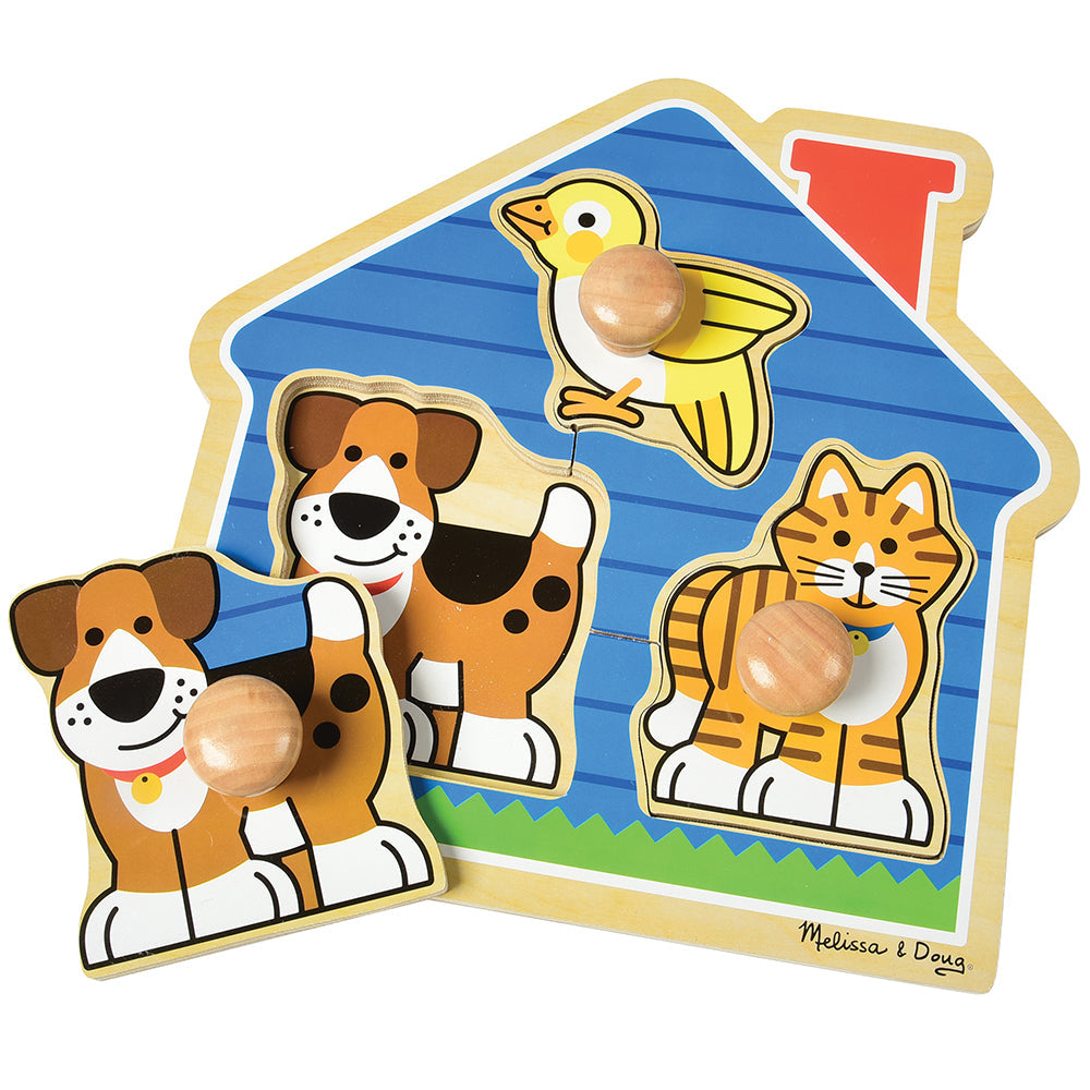 Melissa & Doug® Beginner House Pets Knobbed Puzzle - 3 PC