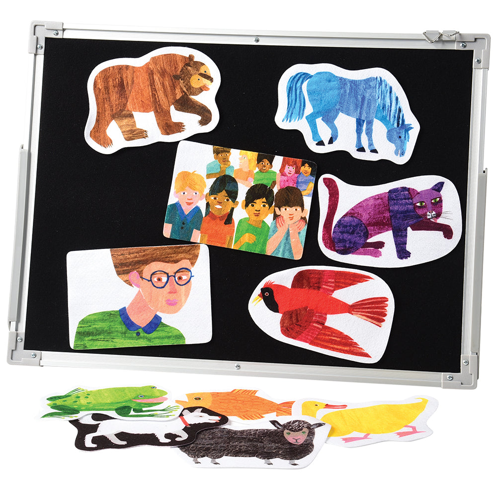 Brown Bear Flannel Board Set | Eric Carle Inspired Storytelling Props On the Flannel Board