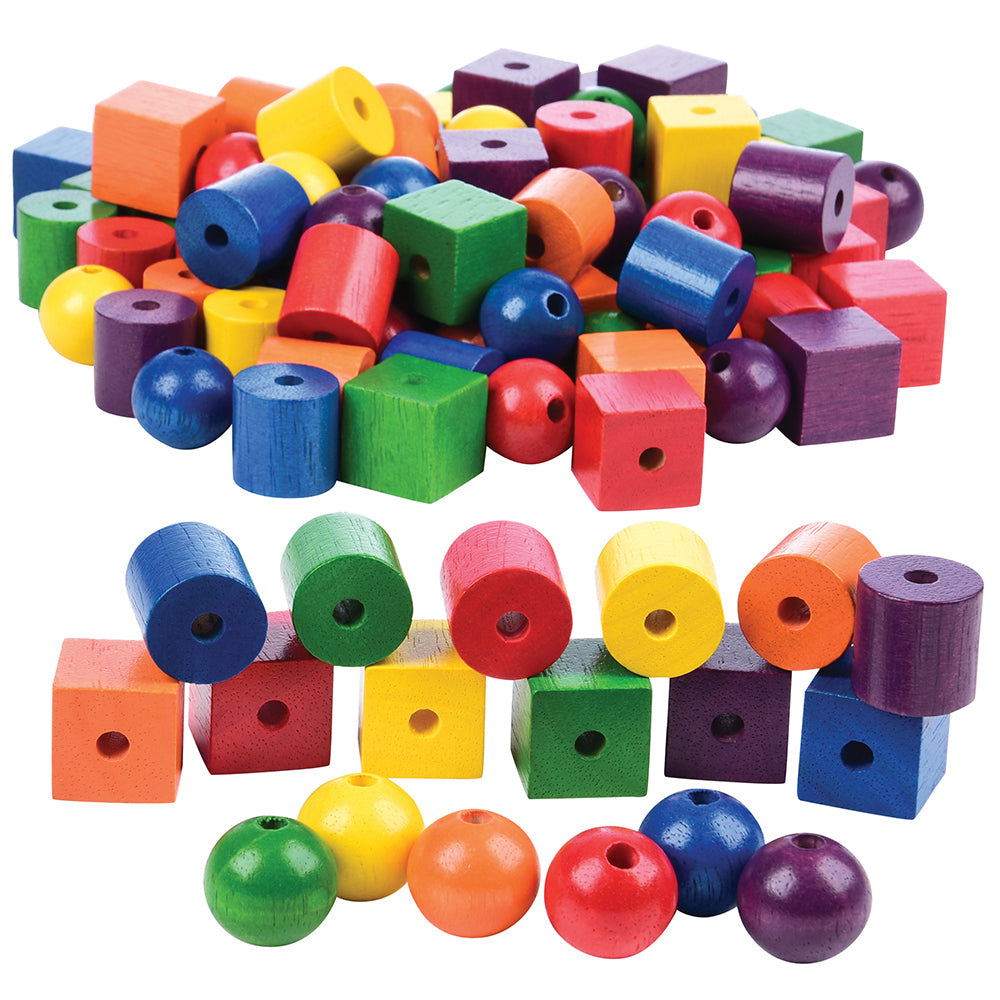 Large Wooden Colored Beads