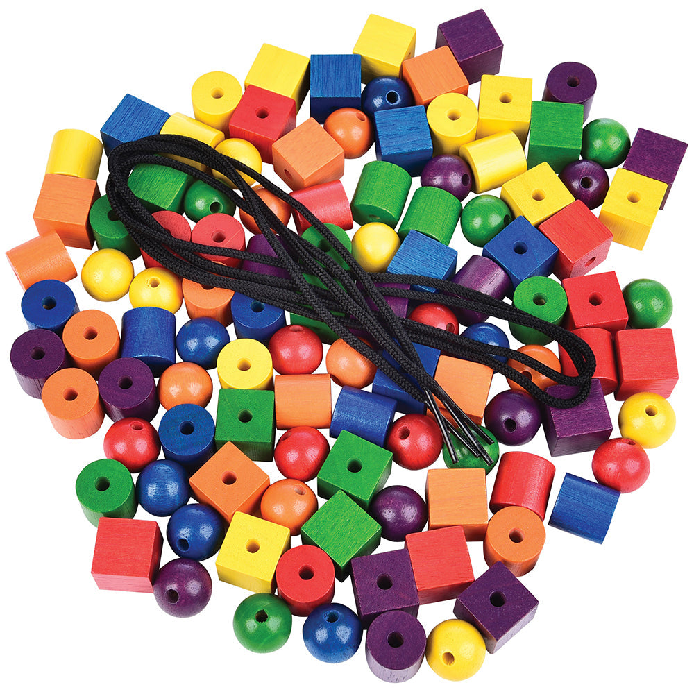 Large Wooden Colored Beads