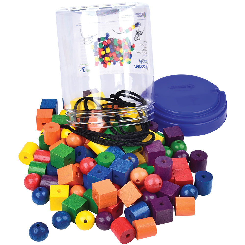 Large Wooden Colored Beads