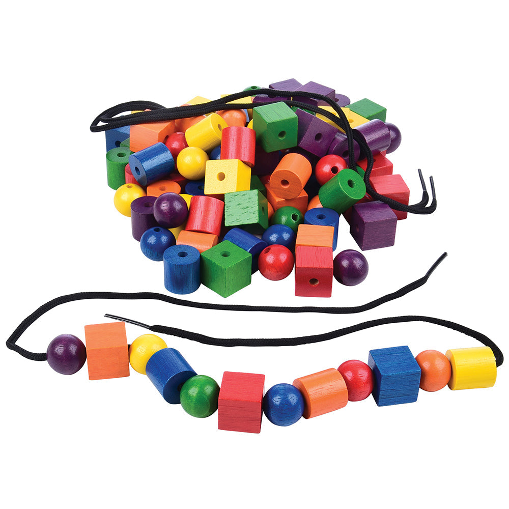 Large Wooden Colored Beads