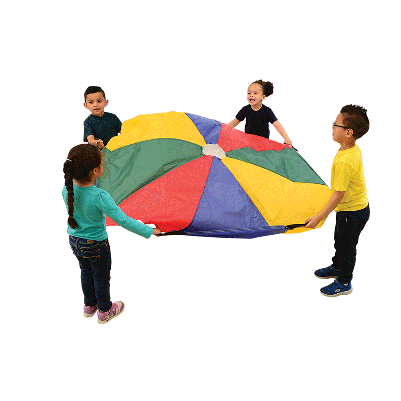 Kids Using Parachute Gif