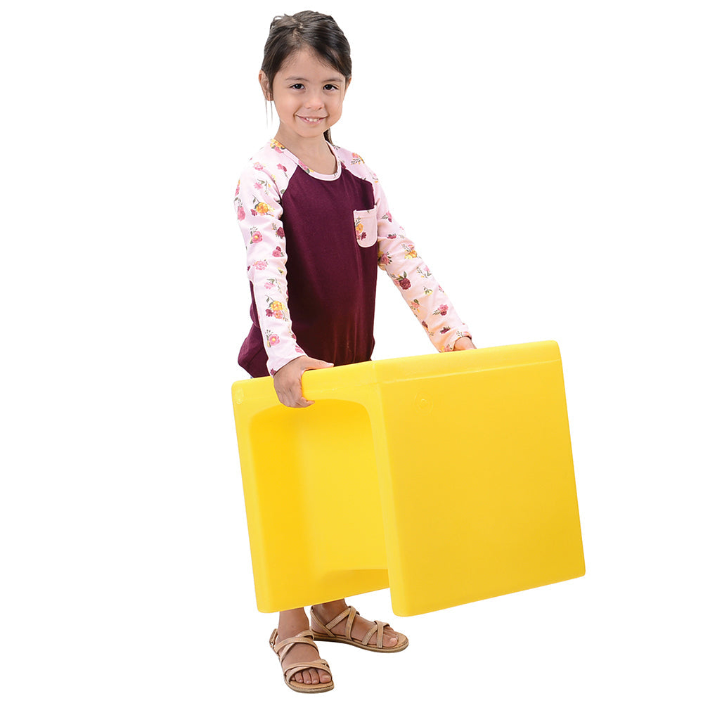 Lightweight & Durable Yellow Cube Chair