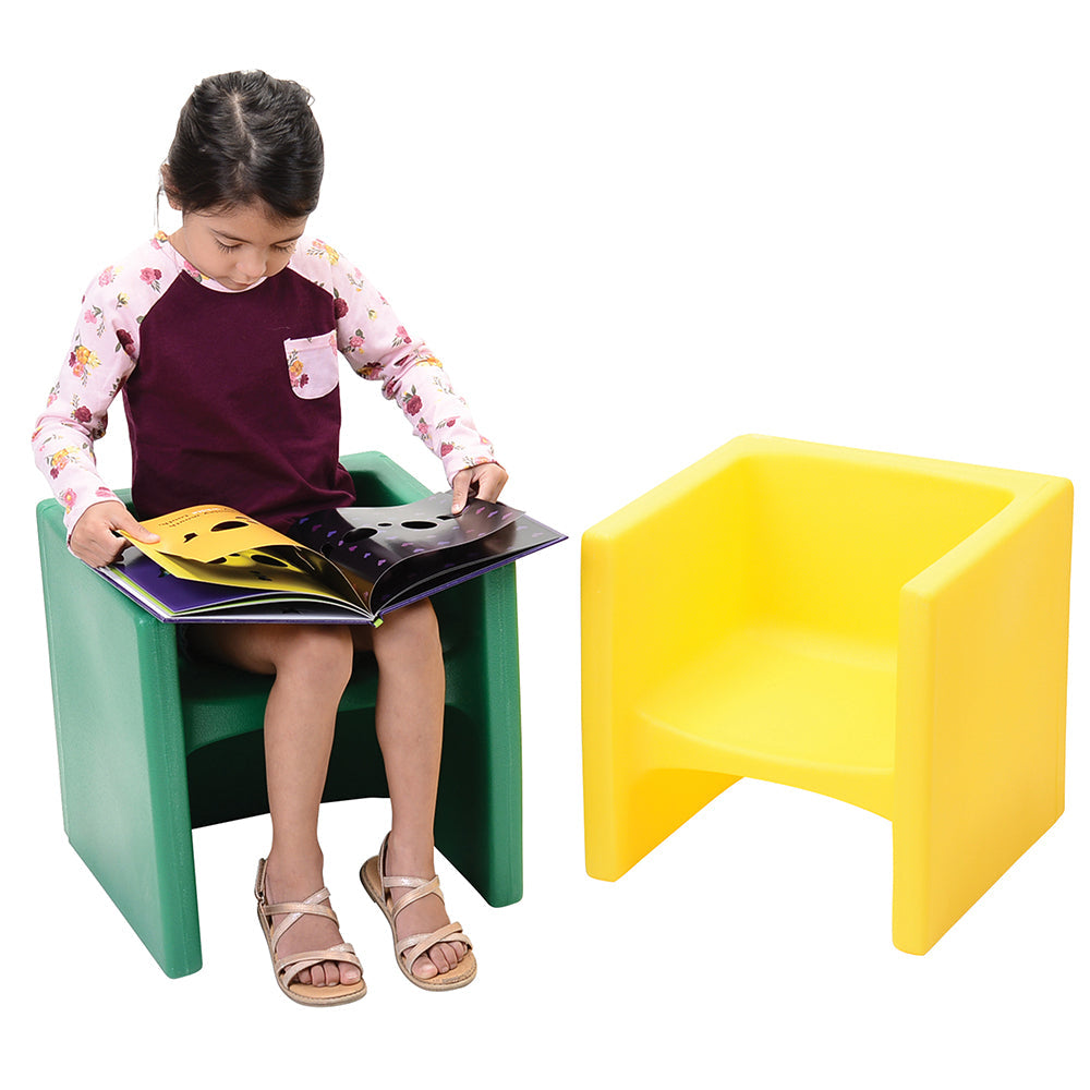 Green & Yellow Cube Chairs for Kids