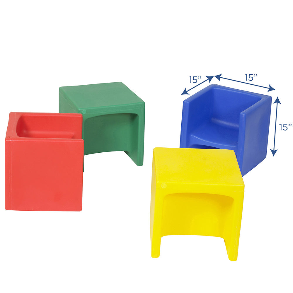 Measurements of 15 inch square Cube Chairs