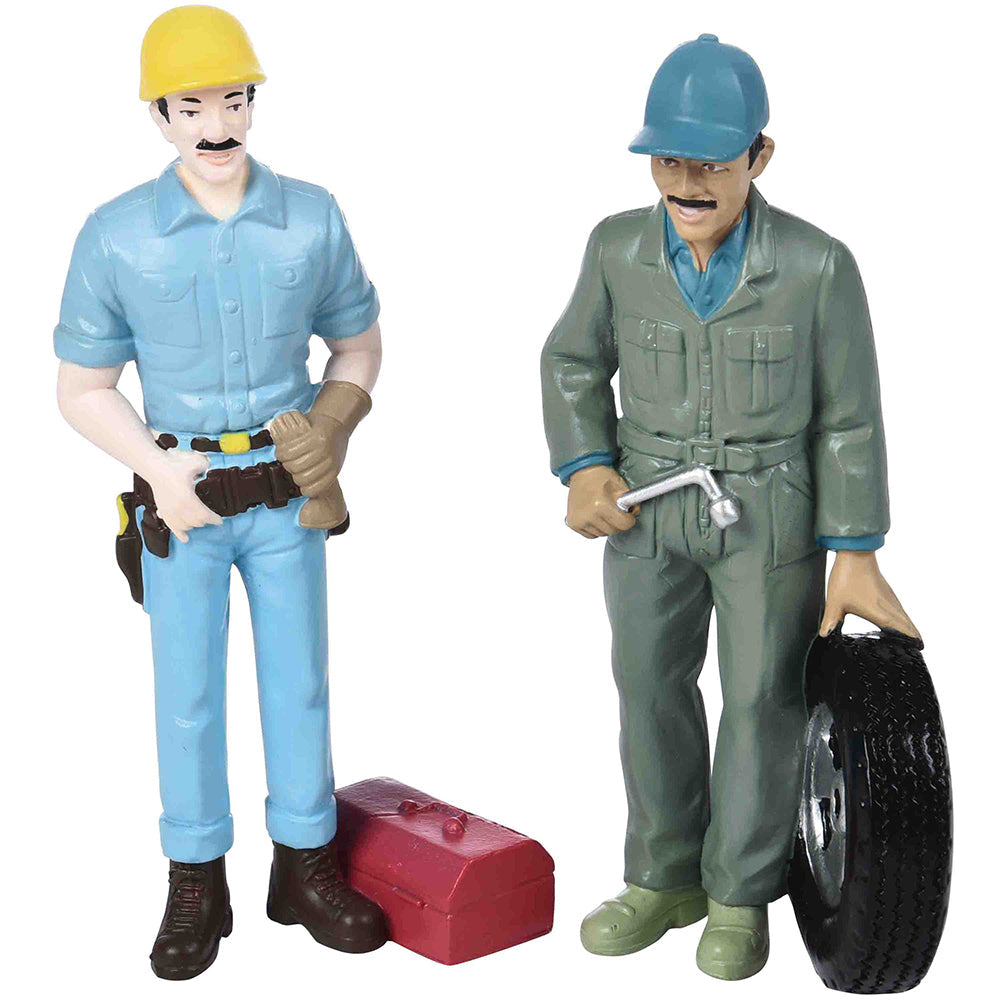 Construction Worker & Mechanic Pretend Play Figures