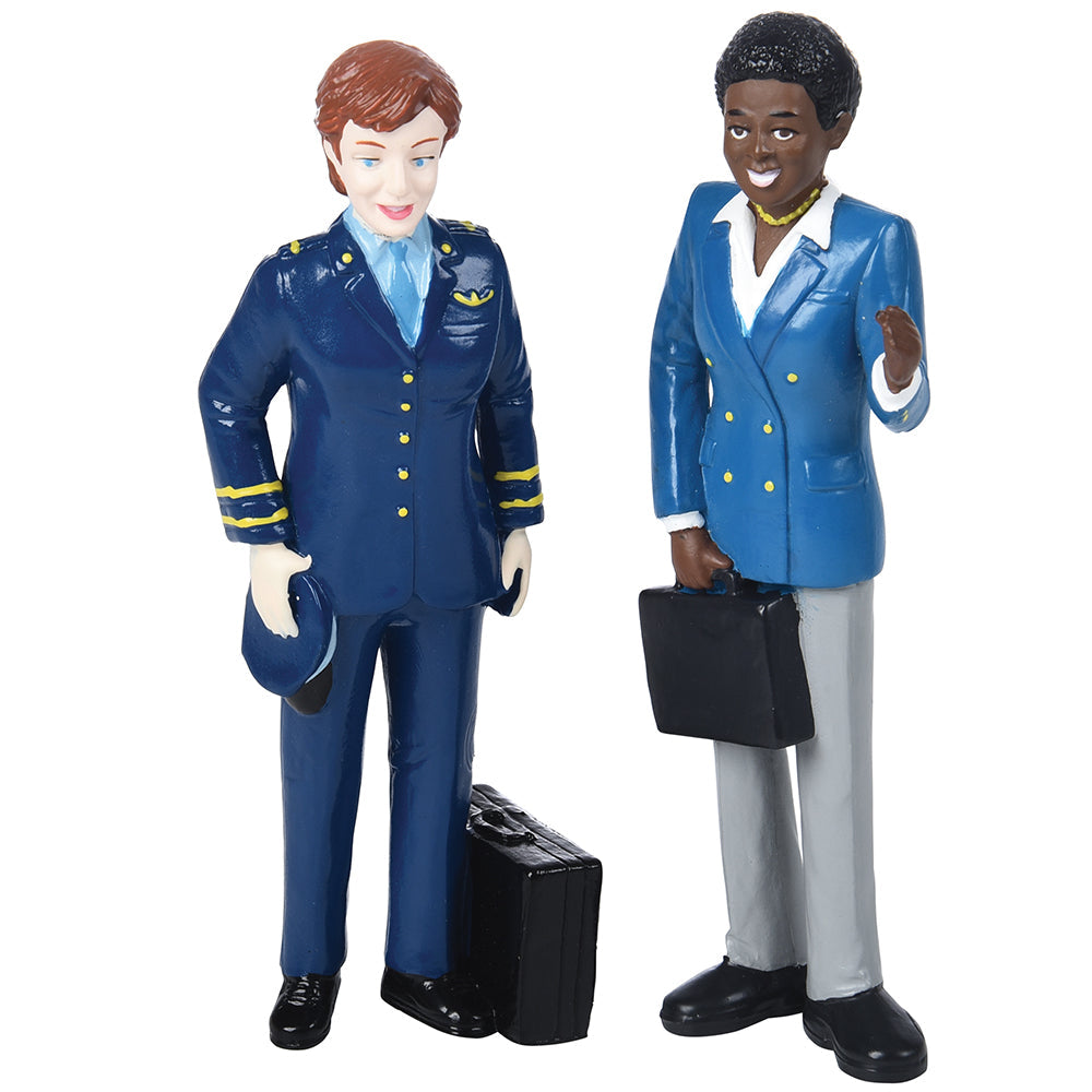 Pilot & Business Woman Pretend Play Figures