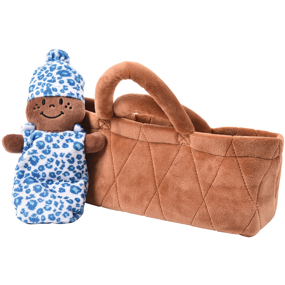One Baby Doll with Plush Basket