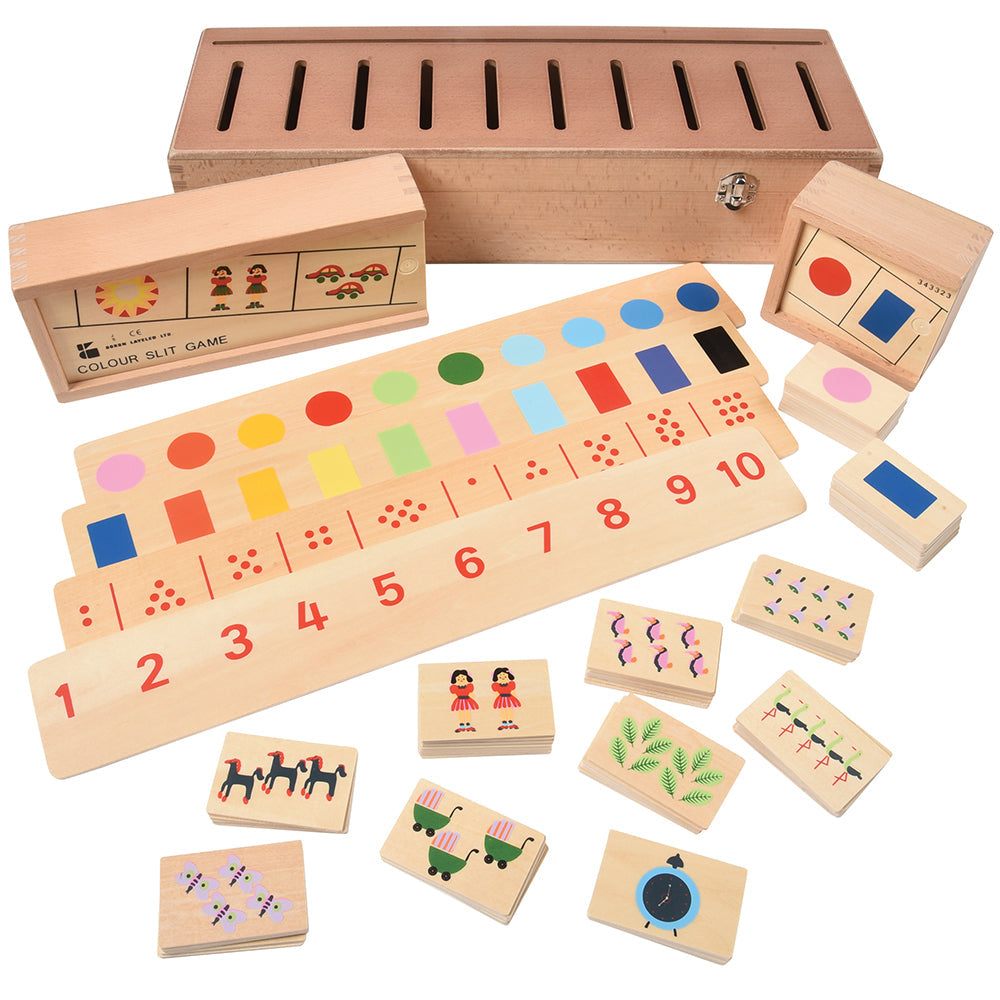 Wooden Sorting Box Combo for Color & Counting – 73-Piece Math and Color Recognition Set for Early Learners