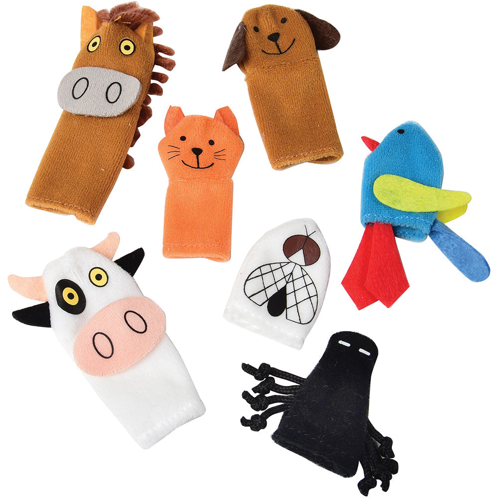 7-Piece Set of Animal Finger Puppets