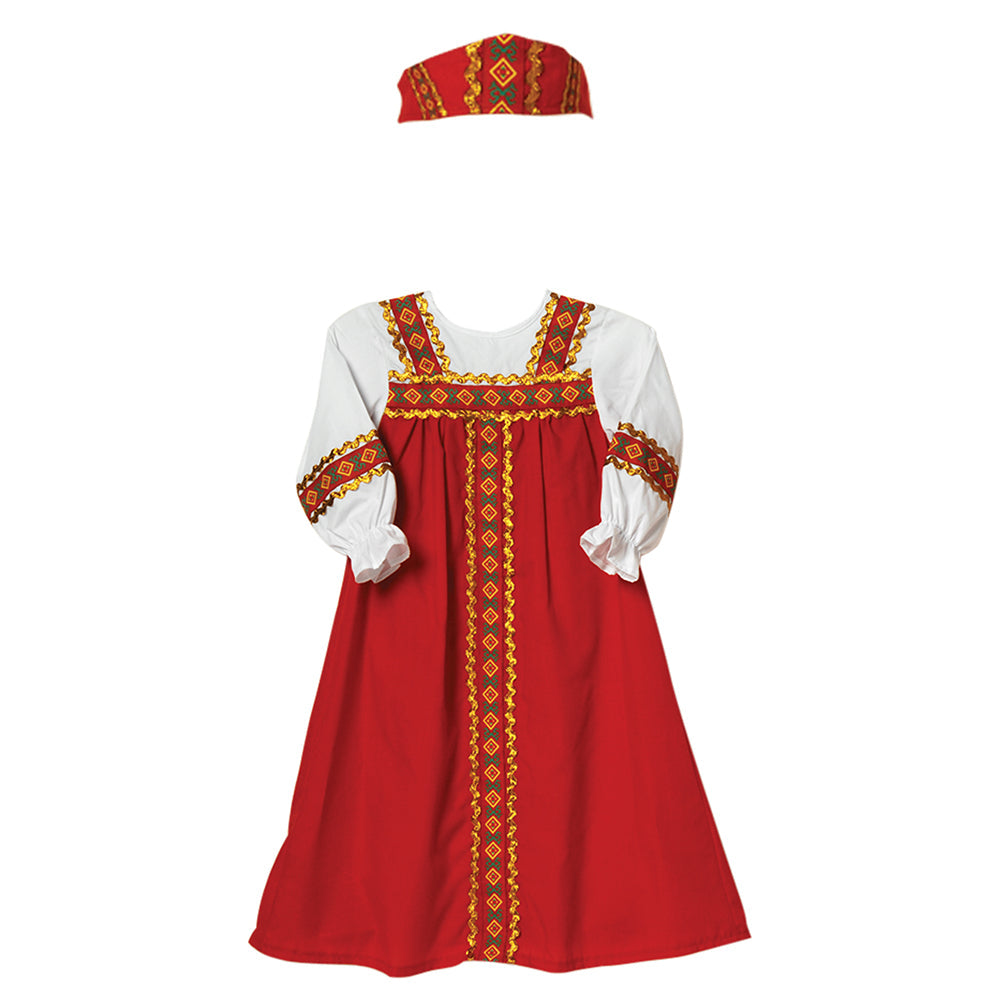 Russian Girl Kids Costume - Fits Most Children Ages 3-6