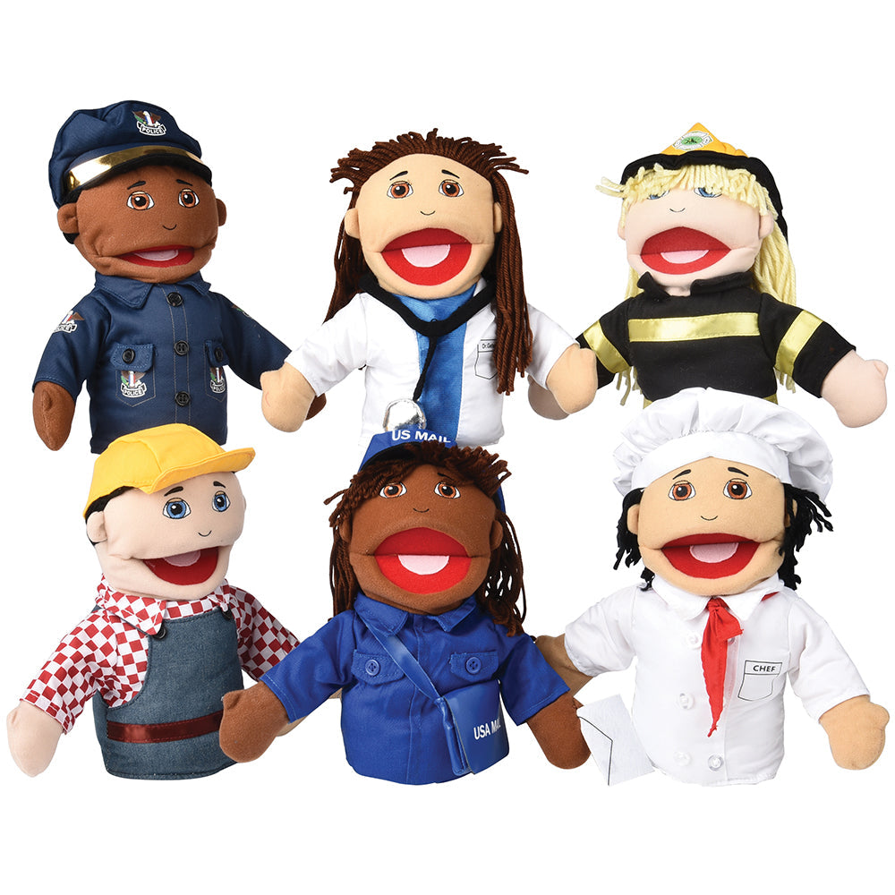 Multi-Ethnic Career Puppet Set