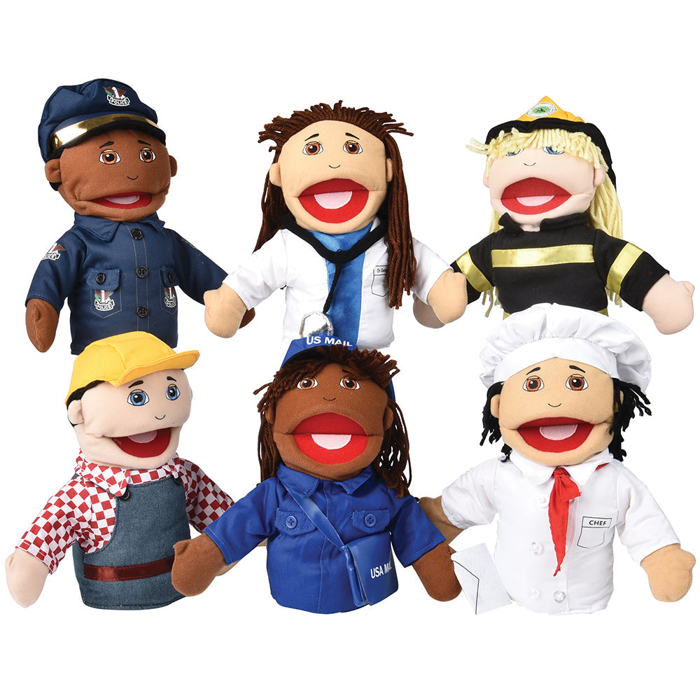 MultiEthnic Career Puppet Set for all age kids