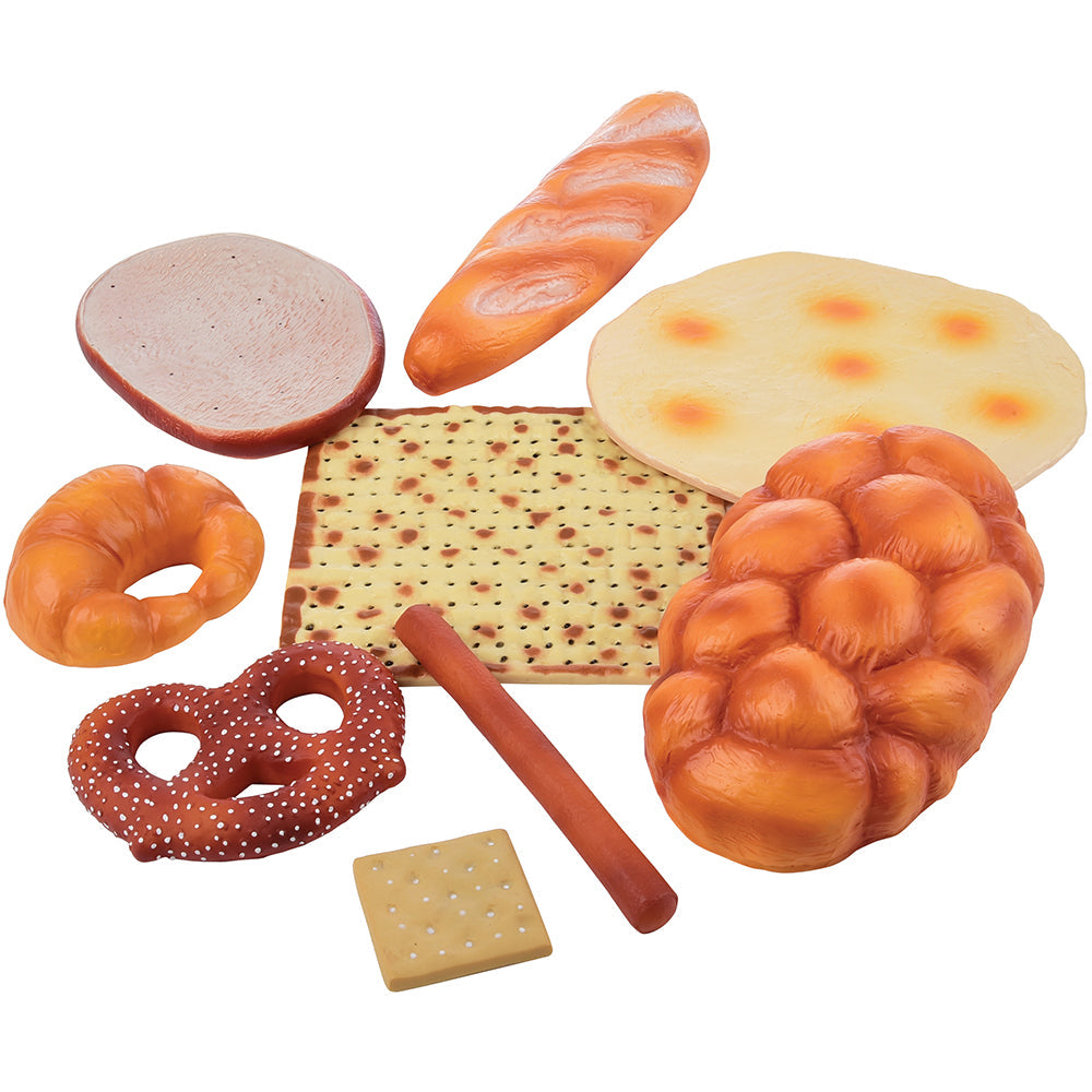 International Bread Set | 9-Piece Realistic Vinyl Play Food