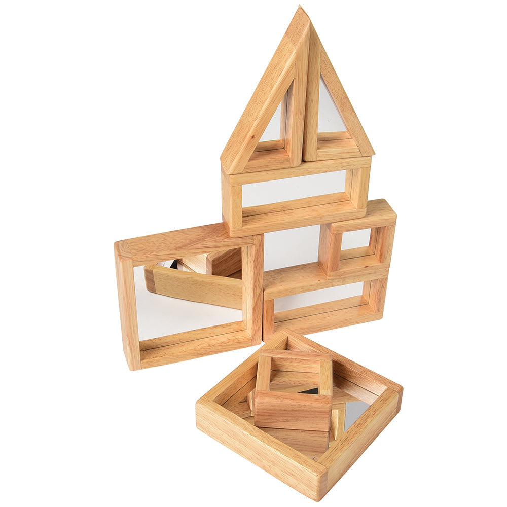 Geometric Mirrored Building Blocks Stacked Together