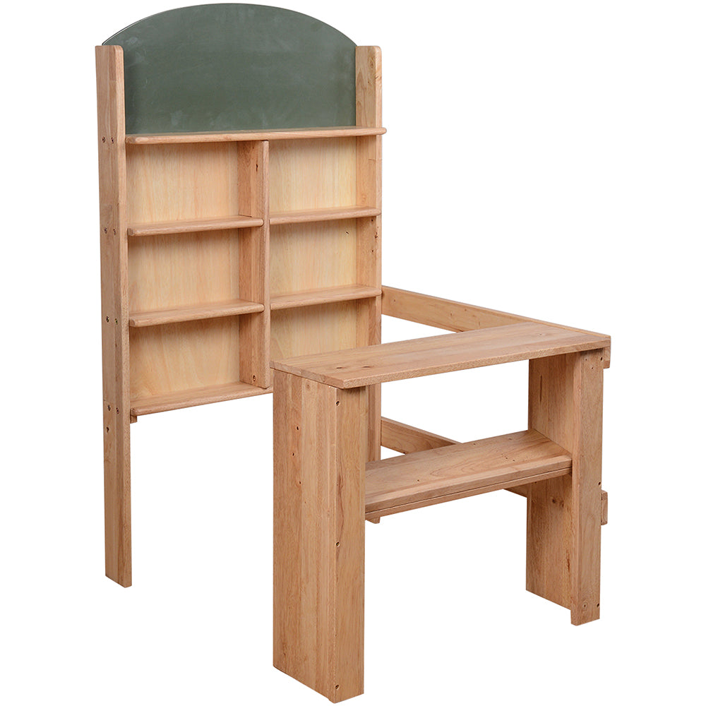 Solid Wood Easy-Shop Market Stall with Chalkboard Marquee