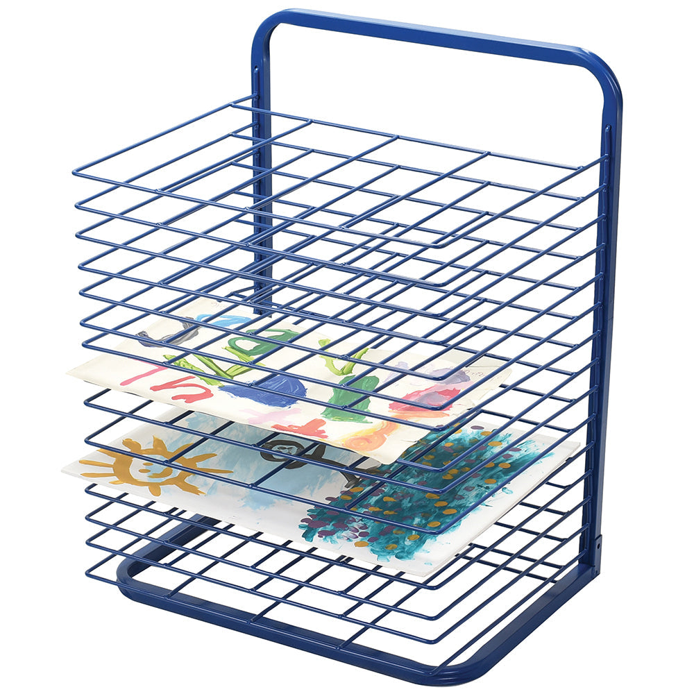 15-Shelf Sturdy Paint Classroom Drying Rack | Sturdy Powder-Coated Wire | Free-Standing