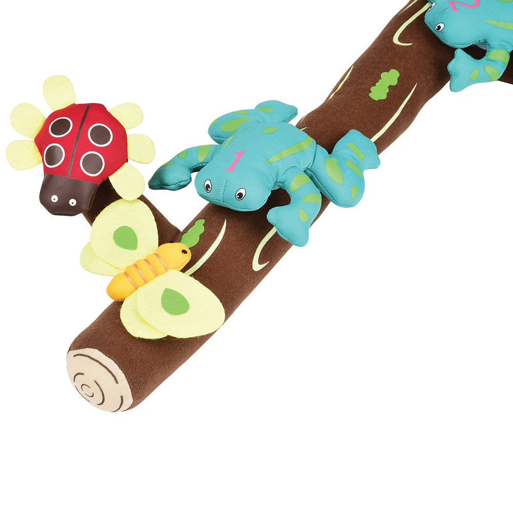 Close-up of Plush Frog on a Log
