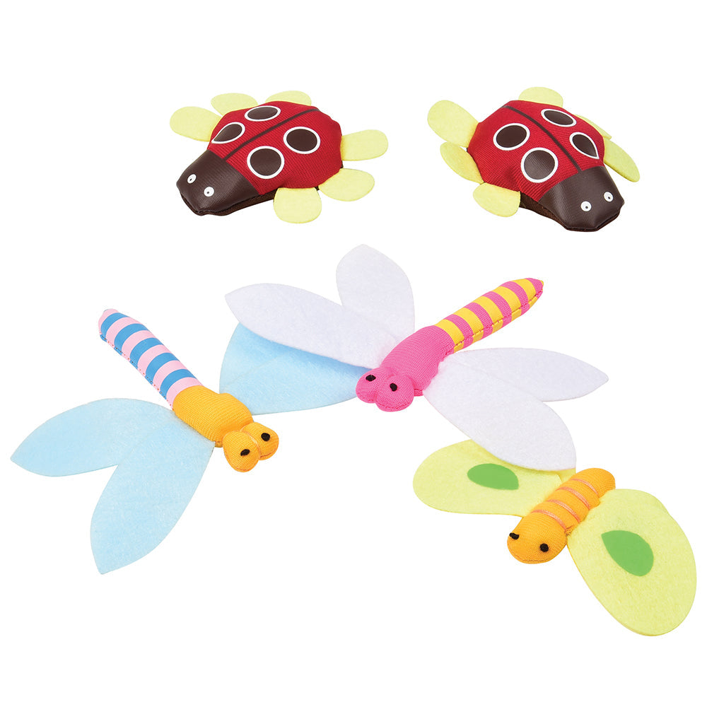 5 Plush Bugs for Prop Set