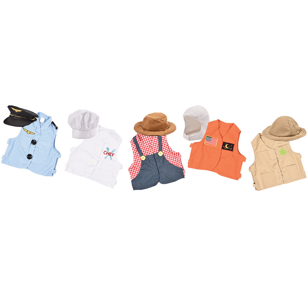 Toddler Dress-Up Vests & Hats Collection: Role-Play Set of 5