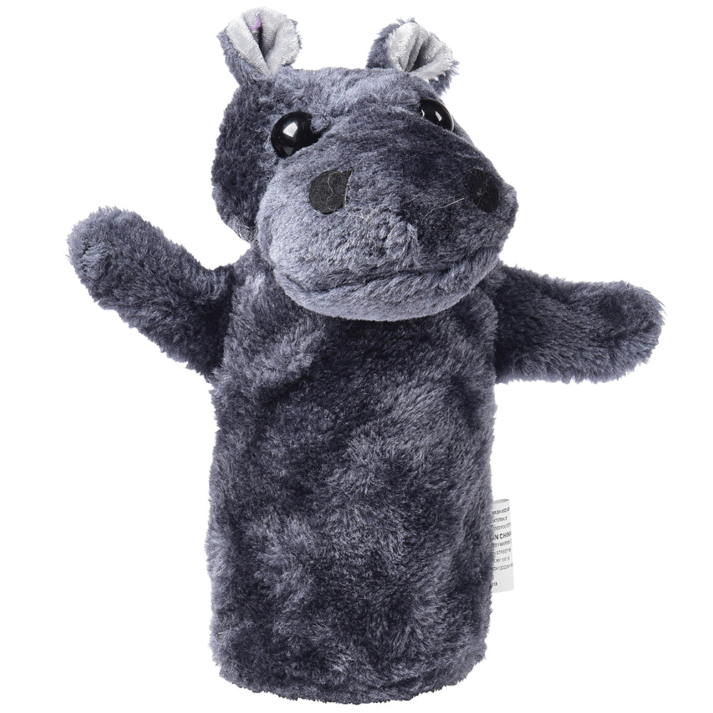 Wild Animal Plush Puppet - Hippo Puppet