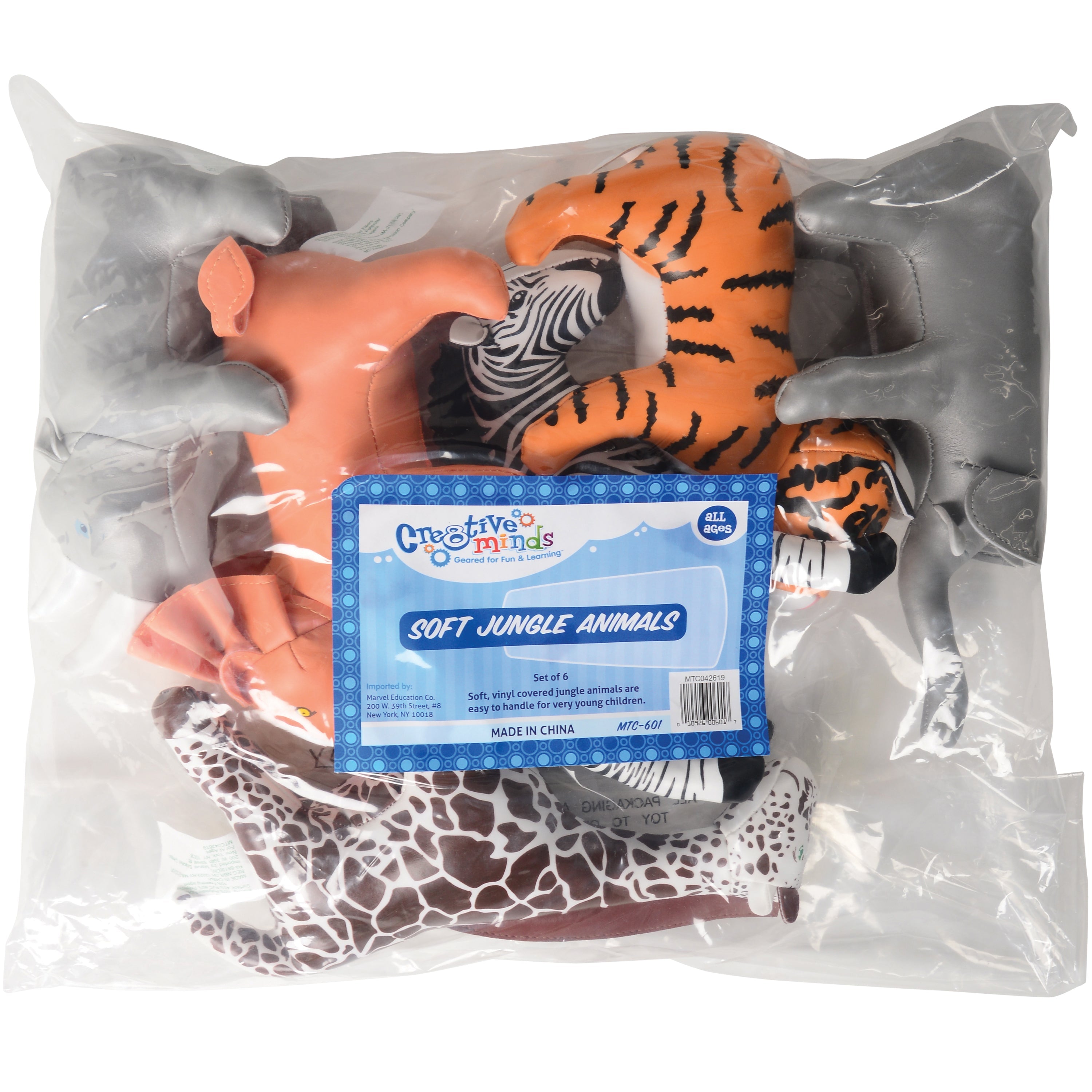 Soft Jungle Animals in retail packaging