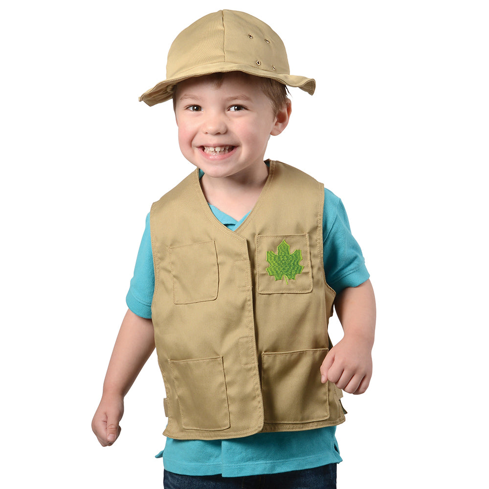 Toddler Wearing Nature Explorer Role-Play Vest & Hat