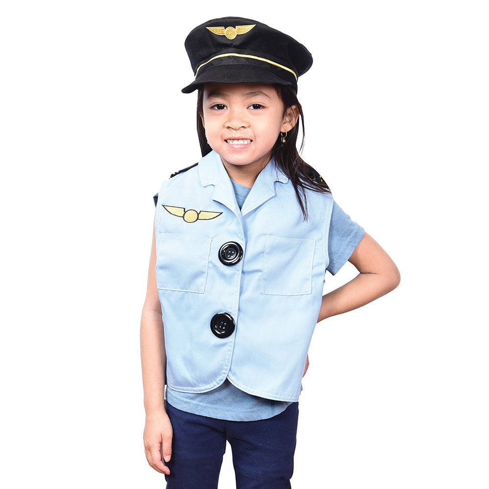 Child Modeling Toddler Pilot Role-Play Vest & Hat