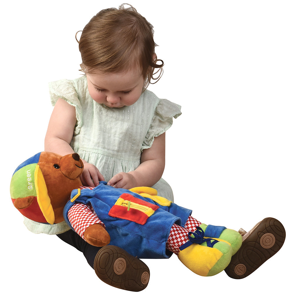Toddler Developing Fine Motor Skills with Learn & Play Teddy