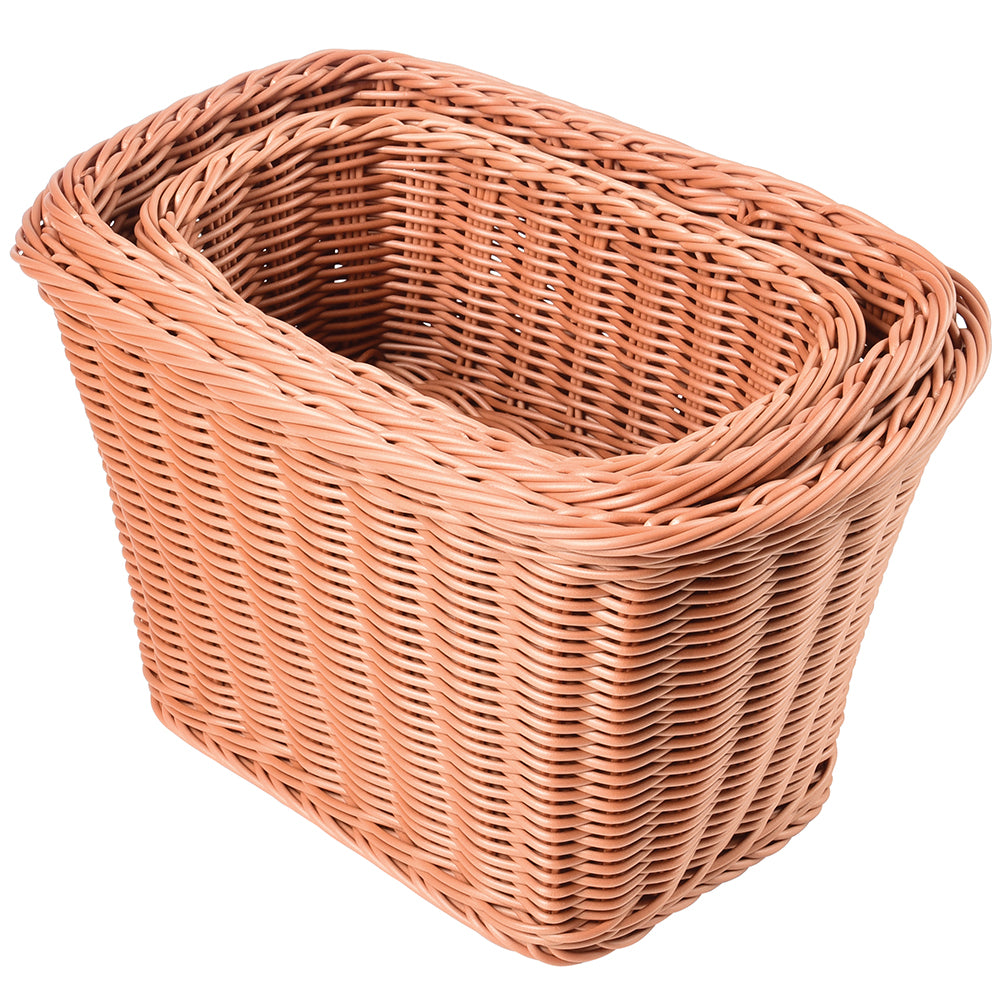 Nested Multi-Sized Durable Plastic Woven Baskets