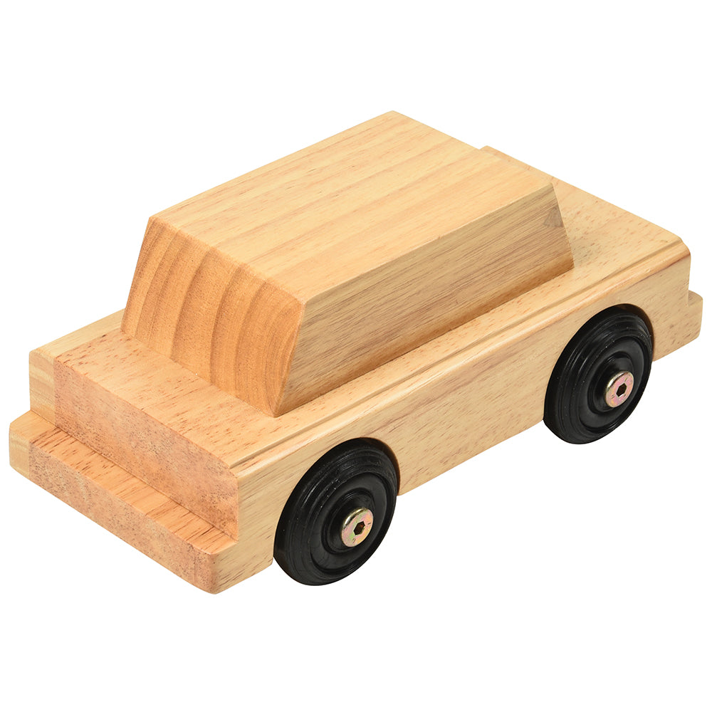 Hardwood Station Wagon Toy with Non-Marring Rubber Tires