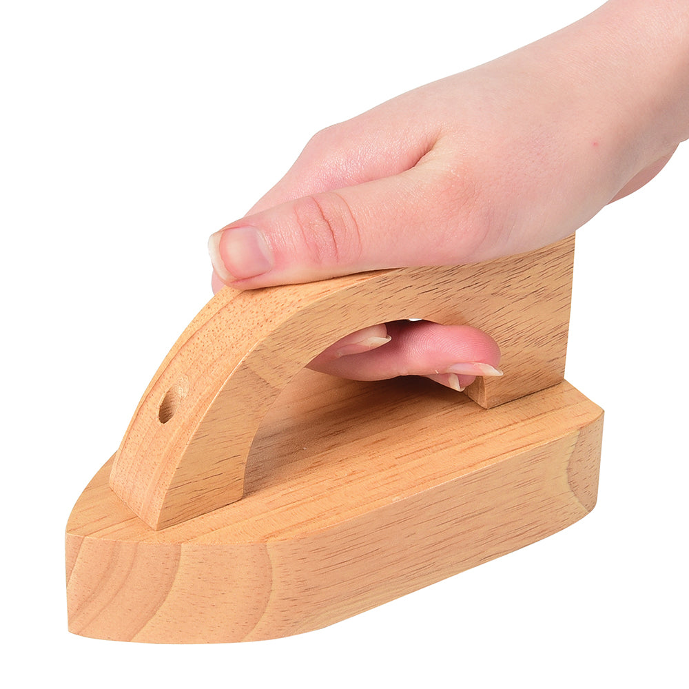 Hand Holding Pretend Play Wooden Iron