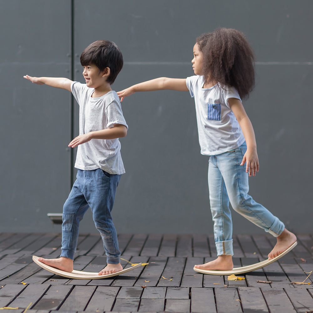 Two Kids Working on Balance & Coordination