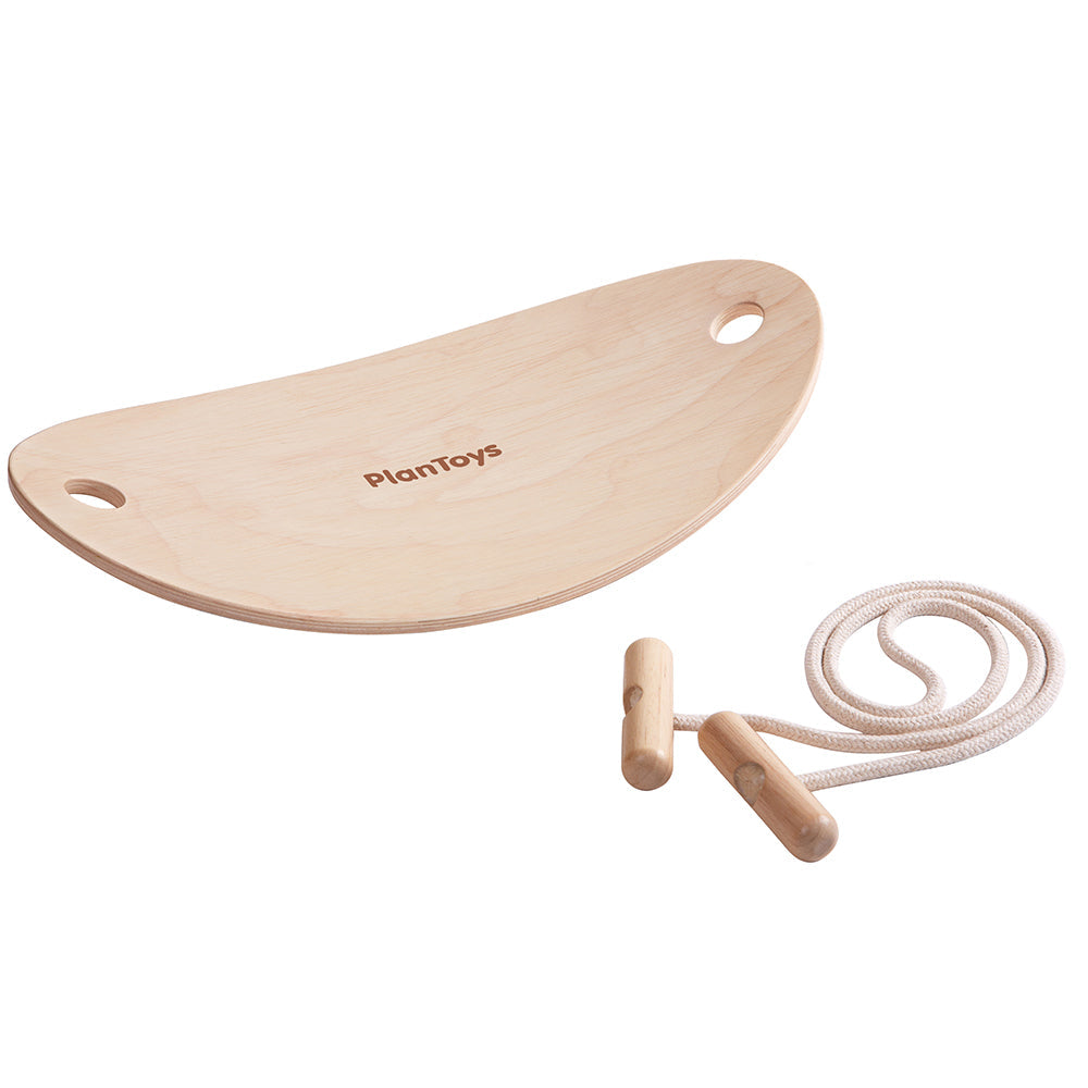 Eco-Friendly Curved Balance Board with Removable Rope