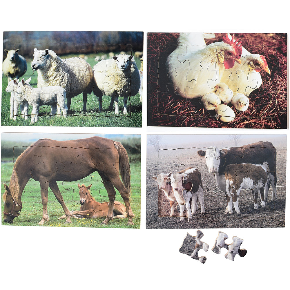 Real Life Mother & Baby Animal Puzzles - Farm Animals