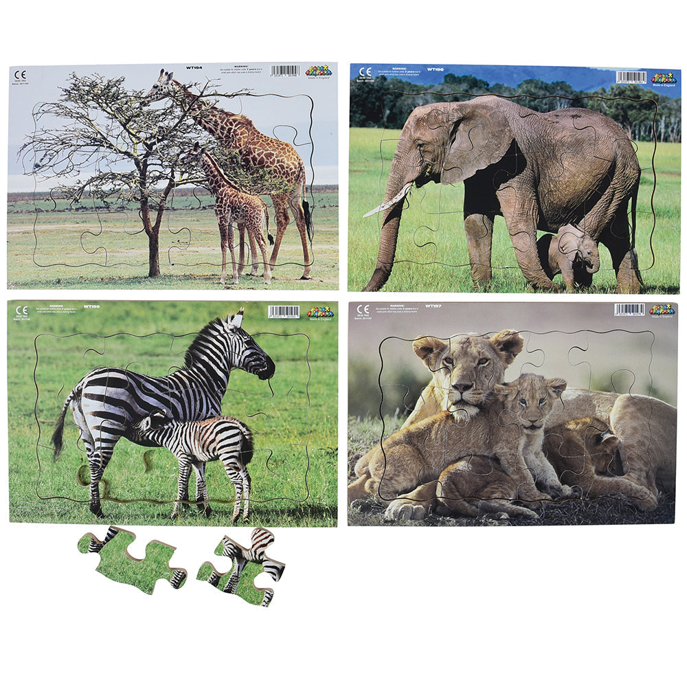 Real Life Mother & Baby Animal Puzzles - Wild Animals