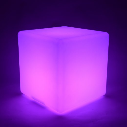 Bright Pink LED Light Cube