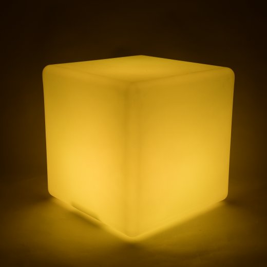 Bright Yellow LED Light Cube