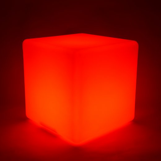 Bright Red LED Light Cube