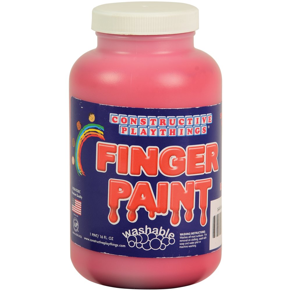 Constructive Playthings® Washable Finger Paints - Set of 6 Pints