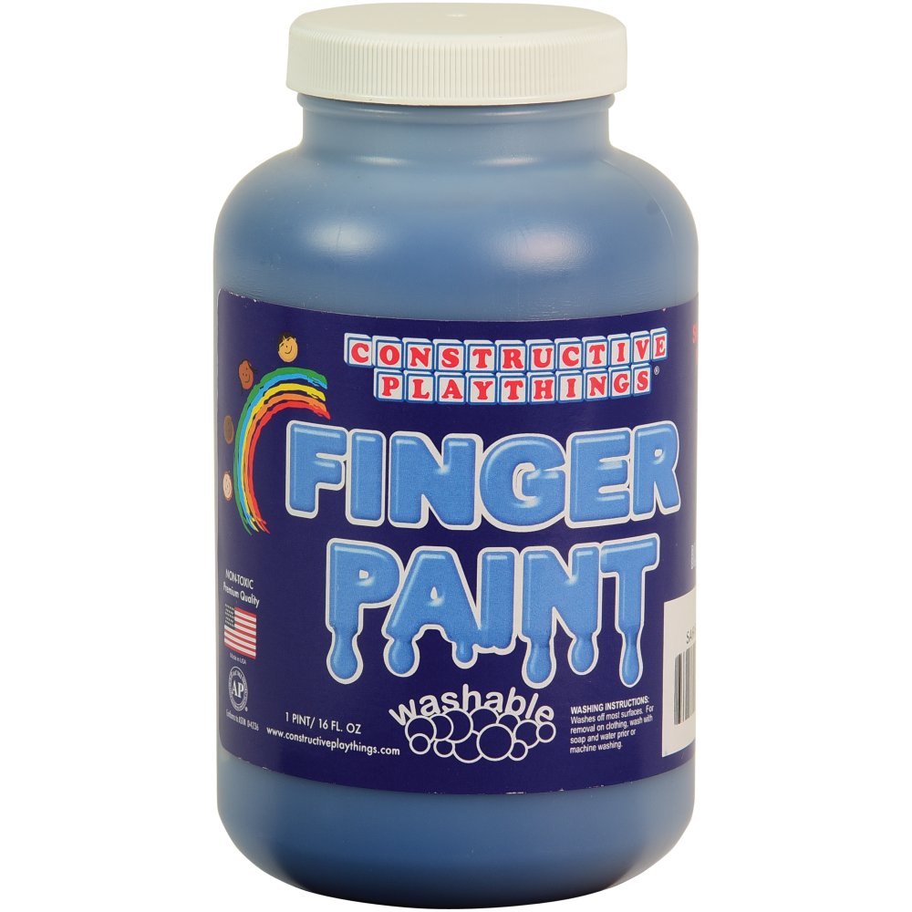 Constructive Playthings® Washable Finger Paints - Set of 6 Pints